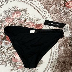 NWT LA BLANCA Women’s Bikini Bottom - Black - Size 8